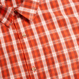 Men's Coast Long Sleeve Shirt in Solar Orange/Auburn Check