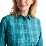 Women's Coast Long Sleeve Shirt in Deep Teal/Cove Check