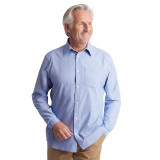 Men's Finchley Long Sleeve Shirt in Ridge Blue Oxford
