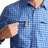 Men's Zenith Long Sleeve Shirt in Ridge Blue Check