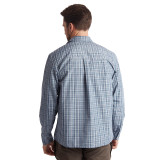 Men's Portreath Long Sleeve Shirt in Shadow Blue Check