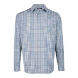 Men's Portreath Long Sleeve Shirt in Shadow Blue Check