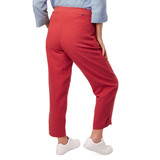 Women's Brisa Linen Lightweight Trousers in Coast Red