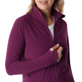 Women's Microgrid Fleece Jacket in Plum Purple