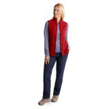 Women's Microgrid Fleece Gilet in Carissa Red