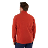Men's Microgrid Fleece Jacket in Coast Red