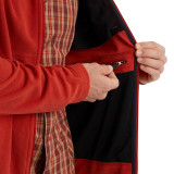 Men's Microgrid Fleece Jacket in Coast Red