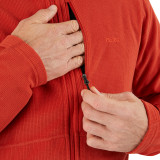 Men's Microgrid Fleece Jacket in Coast Red