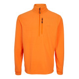 Men's Microgrid Fleece Zip Neck Top in Spiced Orange