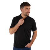 Men's Merino Cool Short Sleeve Polo in Black