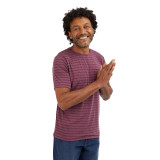 Men's Harbour Short Sleeve T-Shirt in Grape Purple Marl Stripe