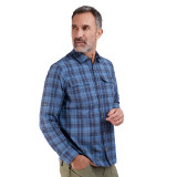 Men's Pennine Long Sleeve Shirt in Shadow Blue Check