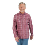 Men's Pennine Long Sleeve Shirt in Grape Purple Check