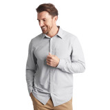 Men's Finchley Long Sleeve Shirt in Haze Grey Oxford