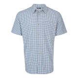 Men's Isle Short Sleeve Shirt in Shadow Blue/Slate Gingham
