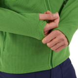 Men's Microgrid Fleece Jacket in Java Green
