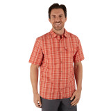 Men's Pennine Long Sleeve Shirt in Dusk Orange Check