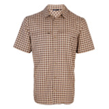 Men's Zenith Short Sleeve Shirt in Deep Oak Brown Check