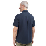 Men's Ravello Short Sleeve Linen Shirt in Deep Navy
