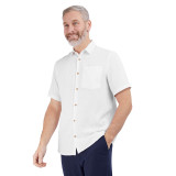 Men's Ravello Short Sleeve Linen Shirt in White