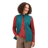 Women's Microgrid Fleece Gilet in Pacific Green