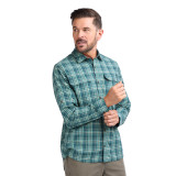 Men's Pennine Long Sleeve Shirt in Pacific Green Check