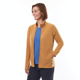 Women's Stretch Microgrid Fleece Jacket in Sunrise Orange