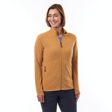 Women's Stretch Microgrid Fleece Jacket in Sunrise Orange