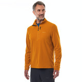 Men's Stretch Microgrid Fleece Zip Neck in Oak Yellow