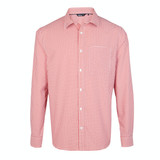 Men's Portland Long Sleeve Shirt in Coast Red Gingham