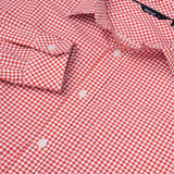 Men's Portland Long Sleeve Shirt in Coast Red Gingham