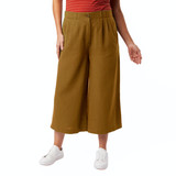 Women's Brisa Linen Culotte Trousers in Desert Ochre