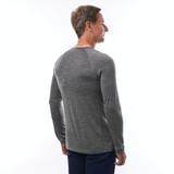 Men's Merino Union 150 Long Sleeve Henley Shirt in Mid Grey Marl