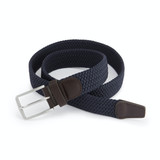 Men's Woven Stretch Belt in Deep Navy