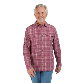 Men's Pennine Long Sleeve Shirt Grape Purple Check