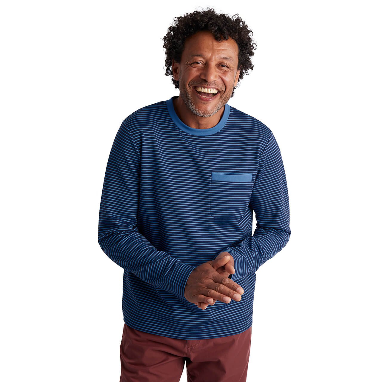 Men's Radiant Stripe Fleece Crew Neck