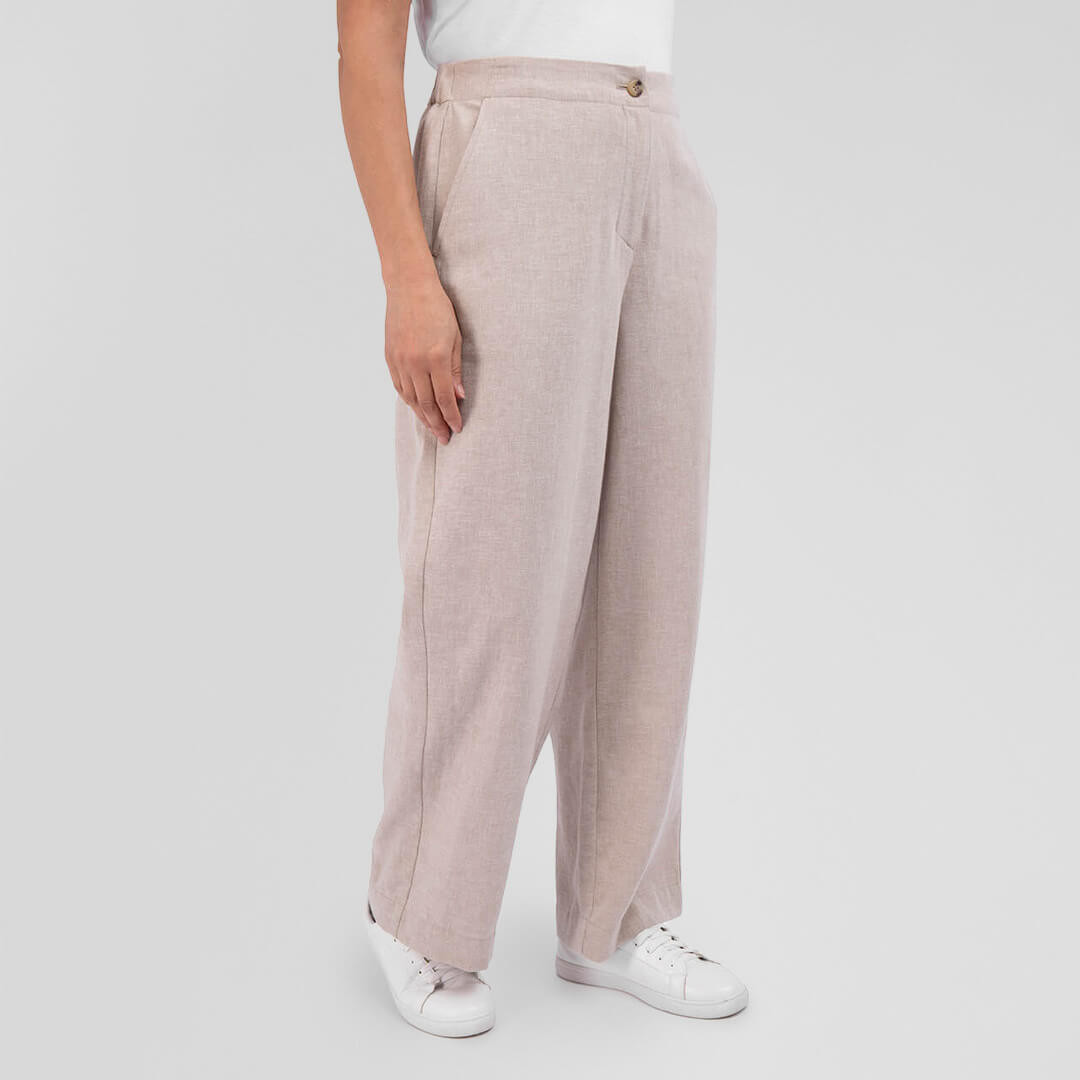 Women's Sera Linen Wide Leg Trousers