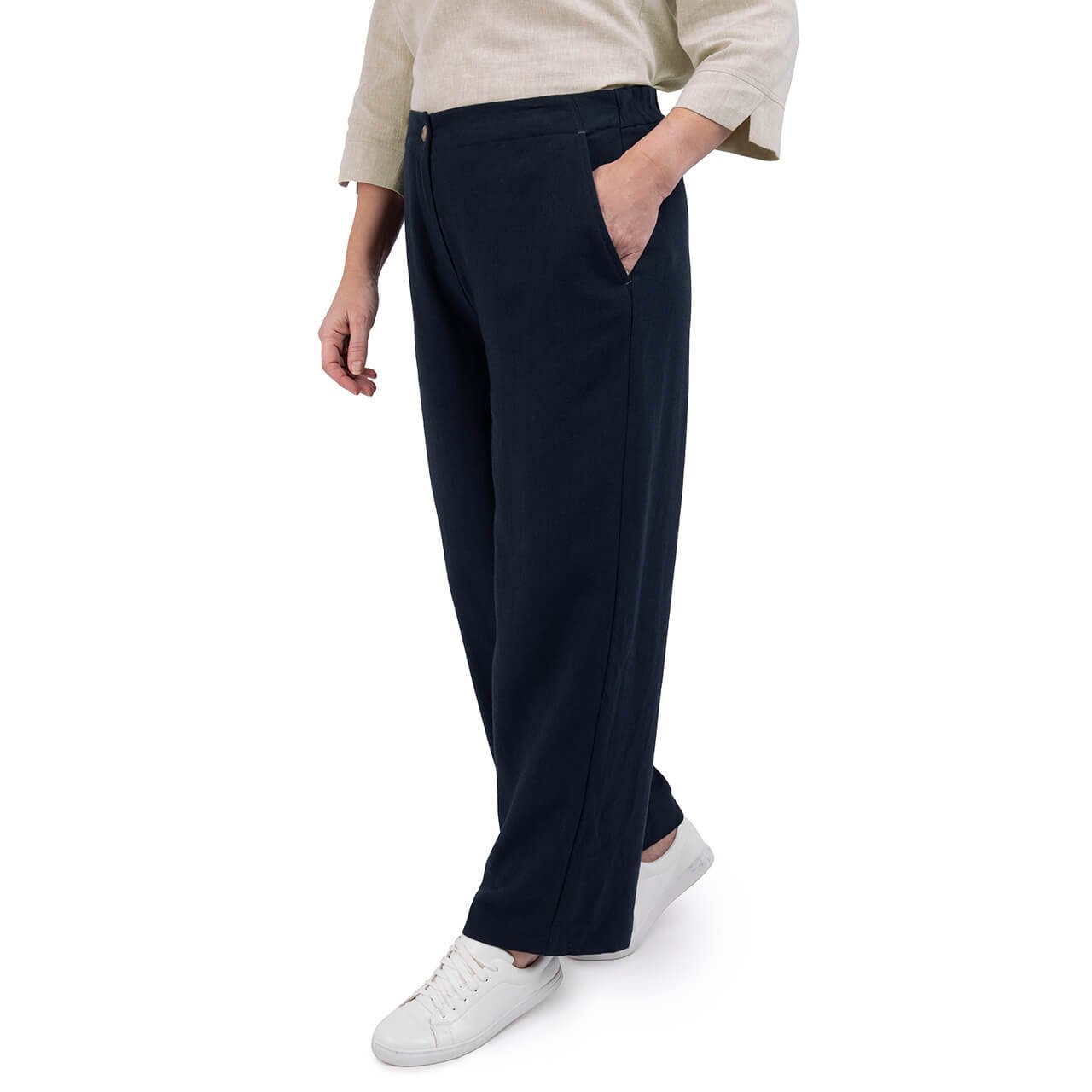 Women's Sera Linen Wide Leg Trousers