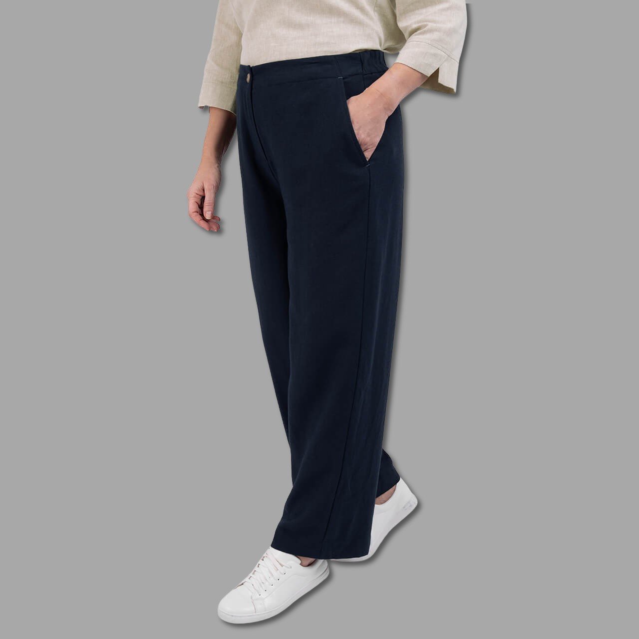 Women's Sera Linen Wide Leg Trousers