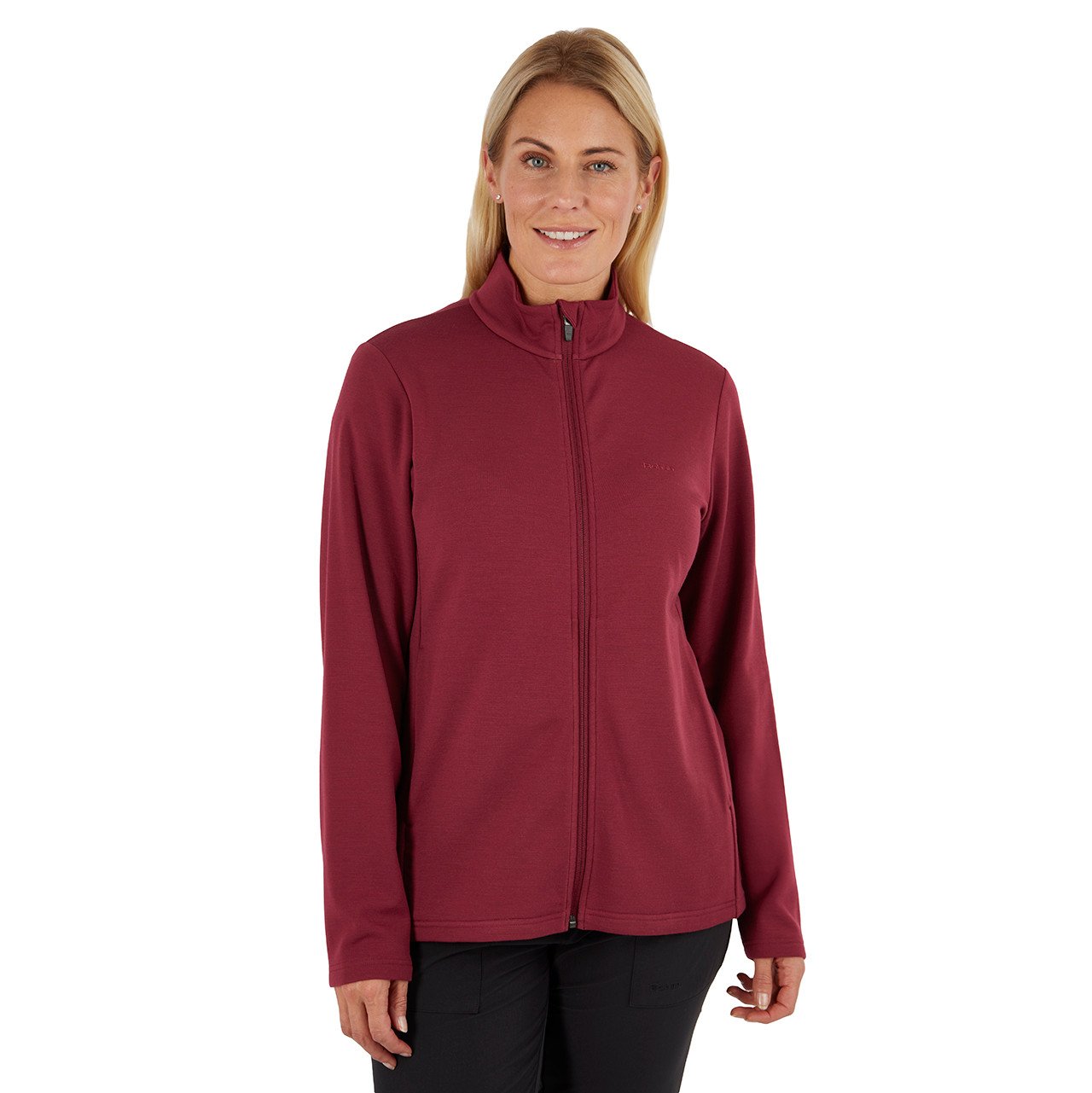 Women's Radiant Merino Zip Fleece Jacket Juniper Red Rohan Rohan