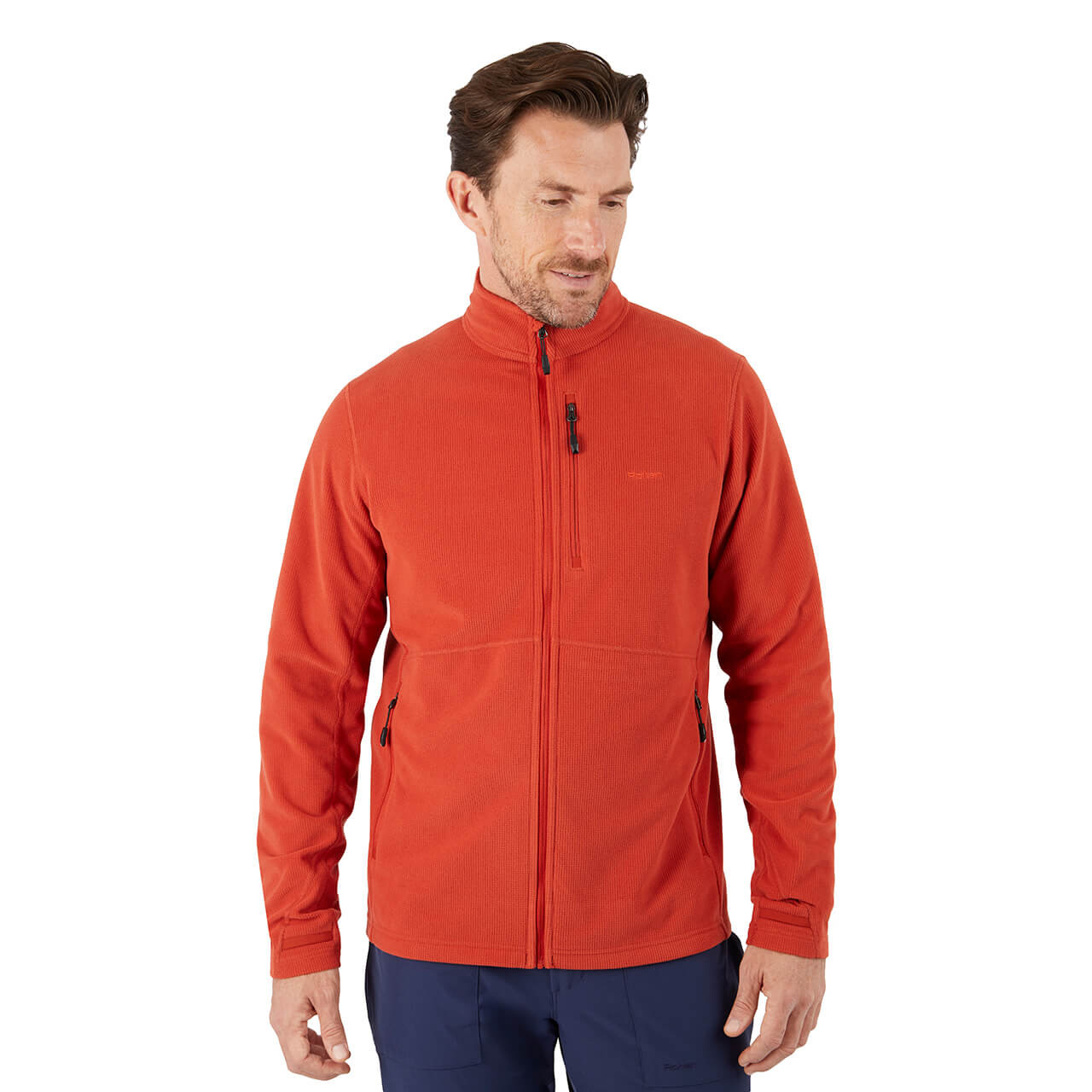 Men's Microgrid Fleece Zip Jacket Coast Red Rohan Rohan