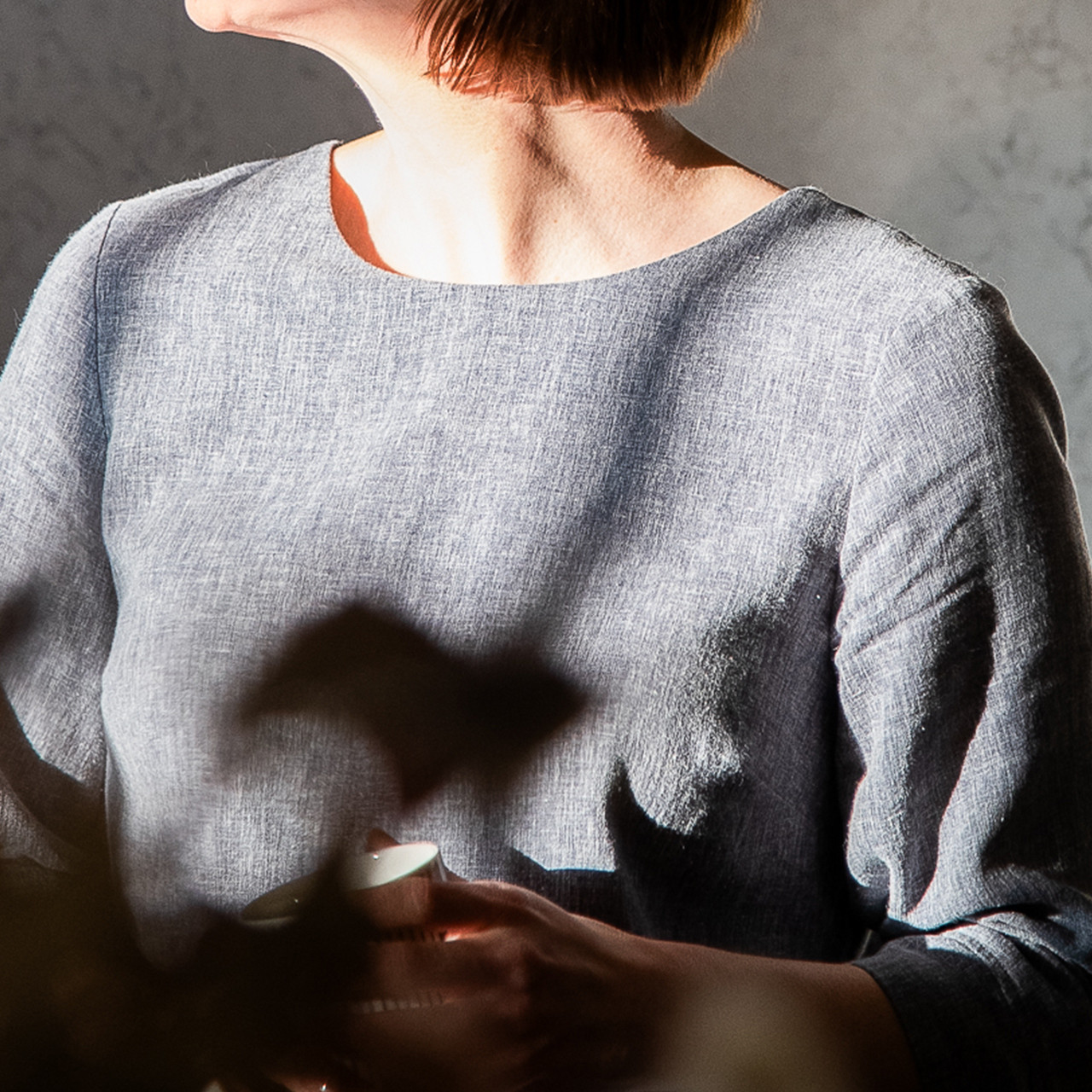 Women's Sera Linen ¾ Length Sleeve Top hover