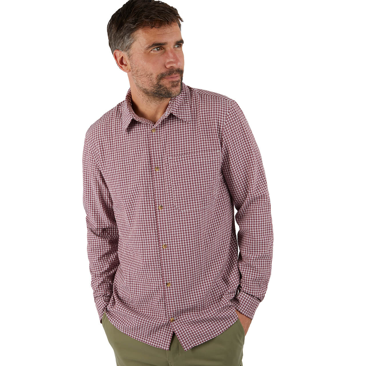 Men's Isle Long Sleeve Gingham Shirt