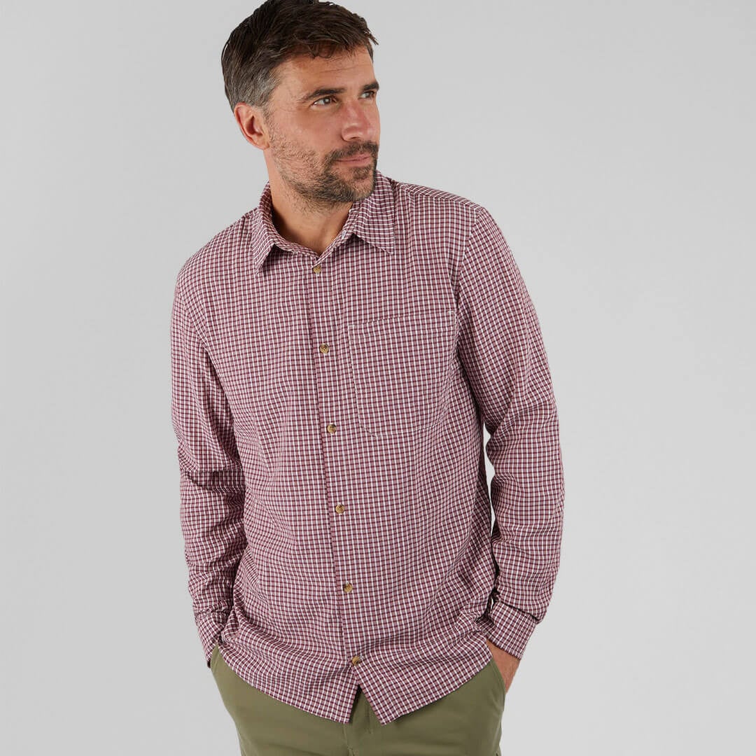 Men's Isle Long Sleeve Gingham Shirt
