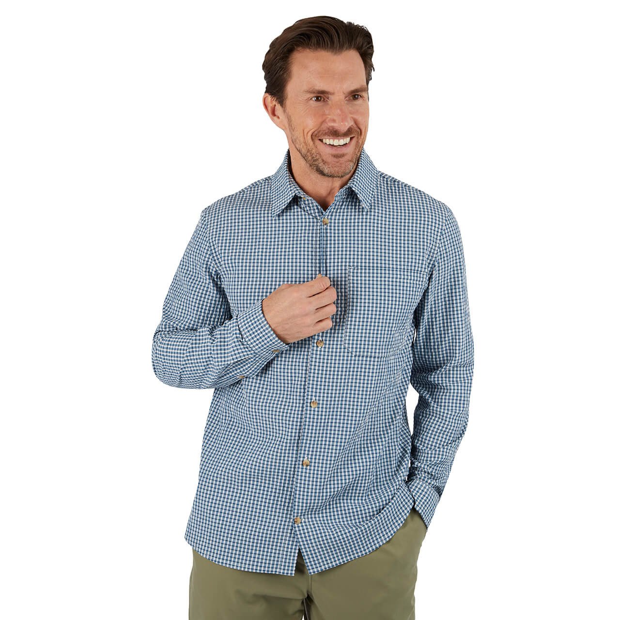 Men's Isle Long Sleeve Gingham Shirt