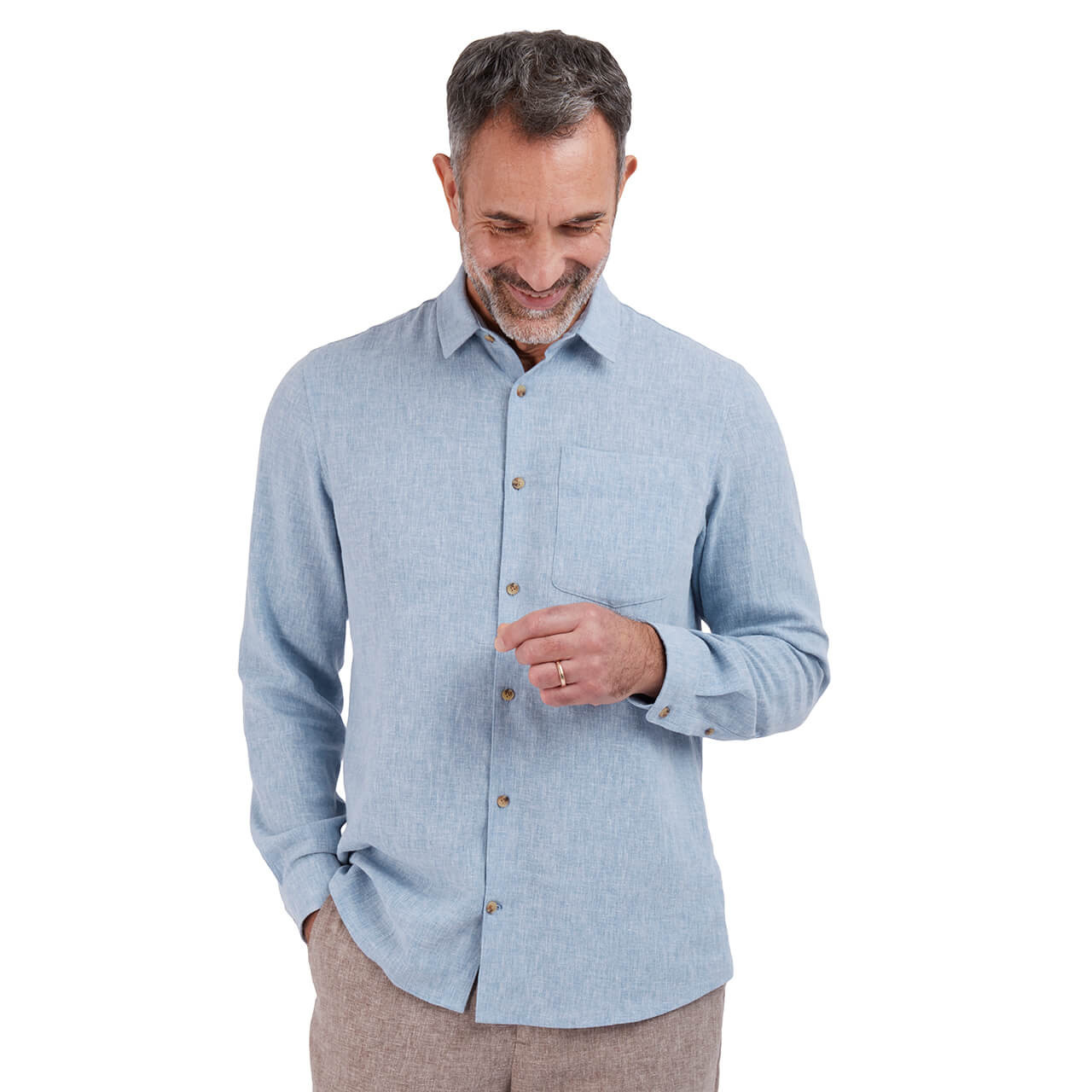 Men's Ravello Linen Long Sleeve Shirt