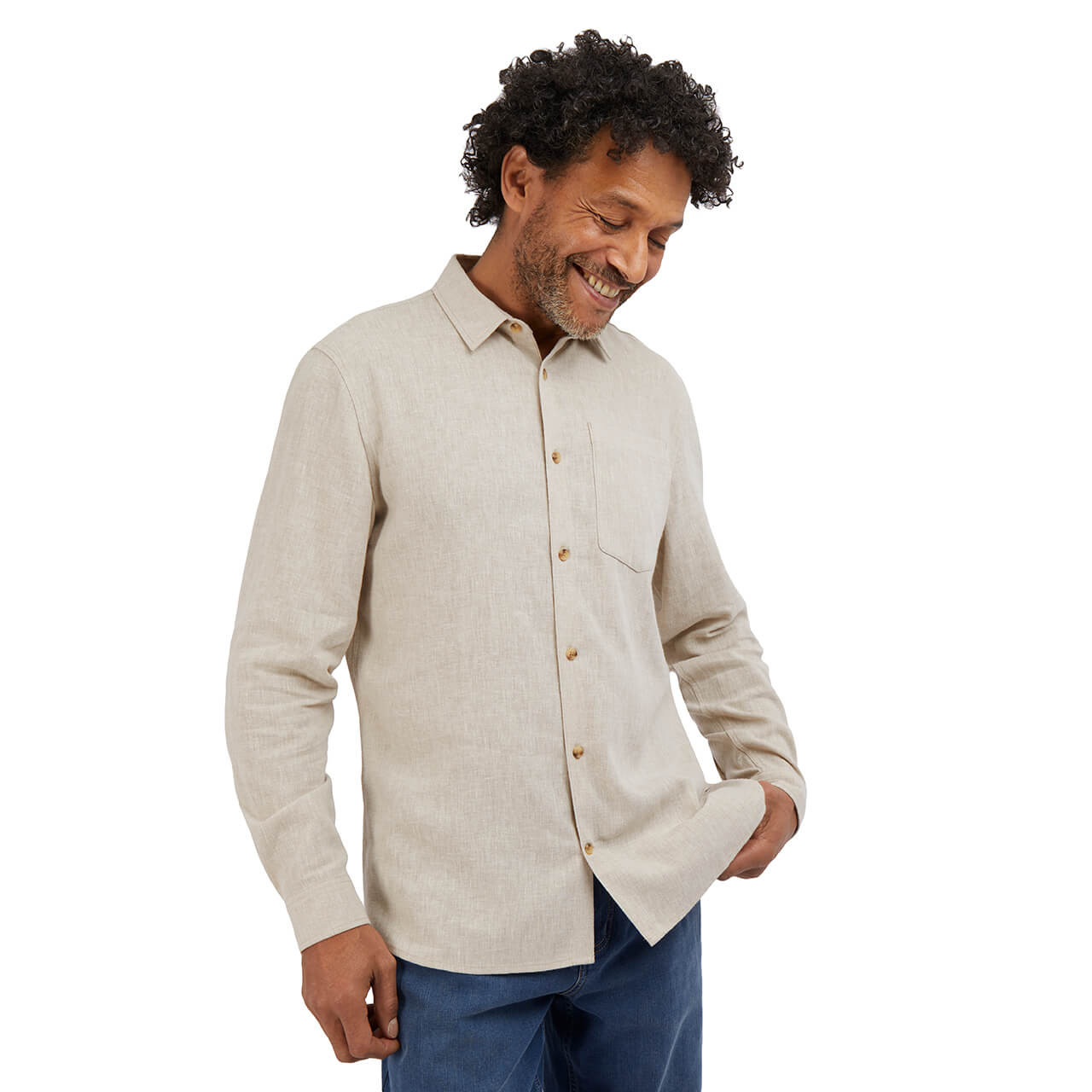 Men's Ravello Linen Long Sleeve Shirt Desert Sand Rohan Rohan
