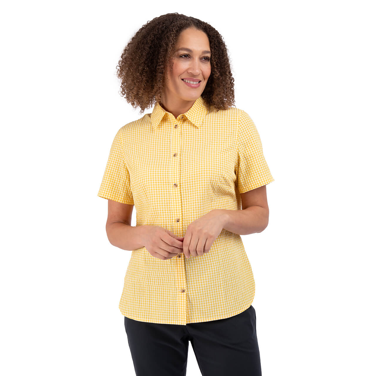 Women's Isle Short Sleeve Gingham Shirt