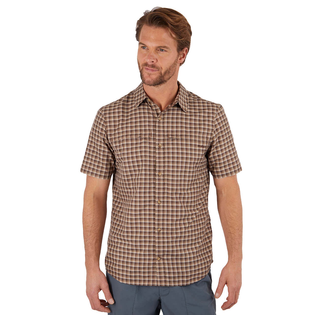 Men's Zenith Short Sleeve Check Shirt | Deep Oak Brown | Rohan - Rohan