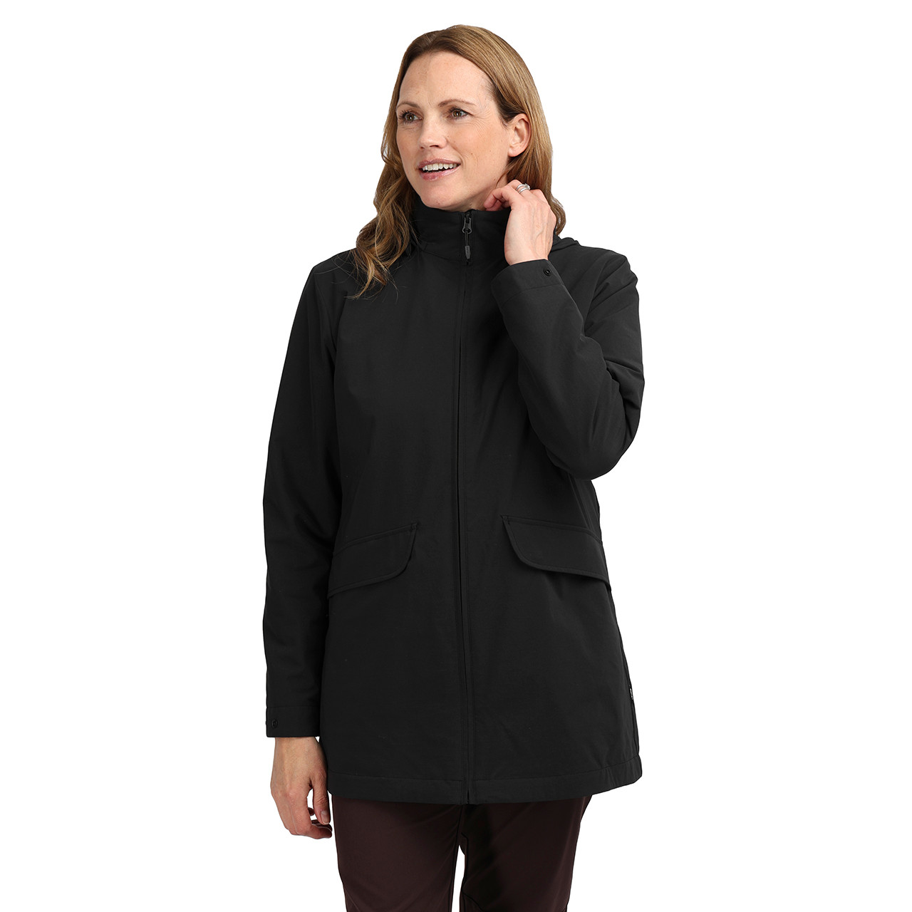 Black Ladies Smart Hooded Coat Women's Barricade™ Daybreak